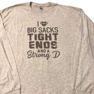 Football Season Women’s Long Sleeved Shirt XL Gray